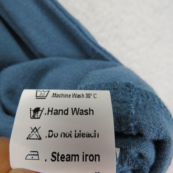 ANRABESS Romper Womens Small Blue One Shoulder Linen Blend Smocked Pleated New - Picture 8 of 11